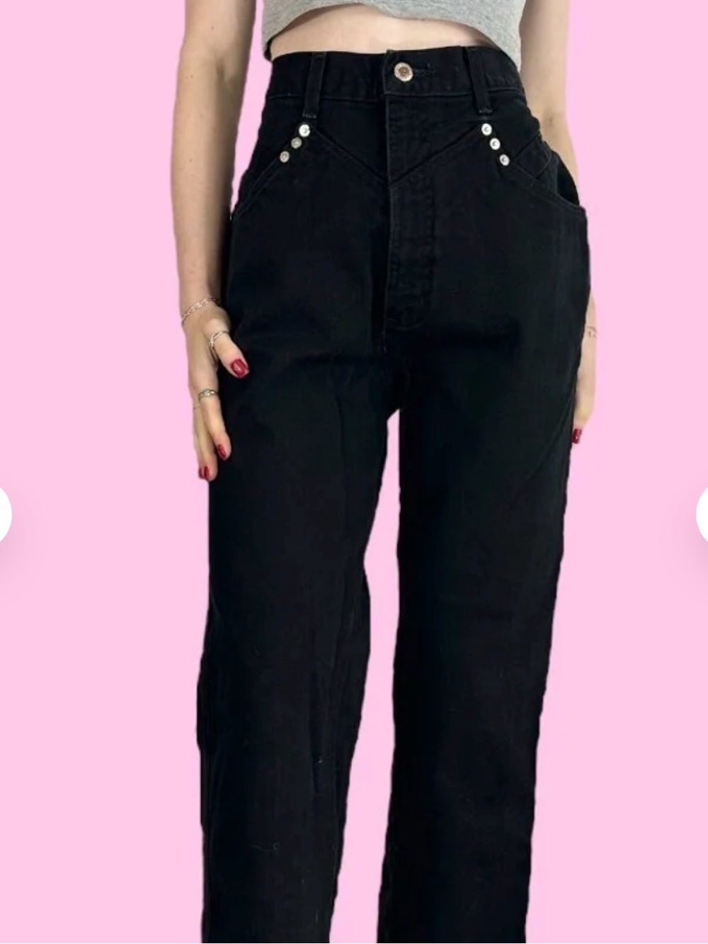 RARE vintage Riveted Black Rockies jeans Rocky Mountain 80s 90s high rise jeans